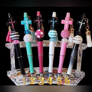New! Custom Made Beautiful Jesus Beaded Pen w/Free In…